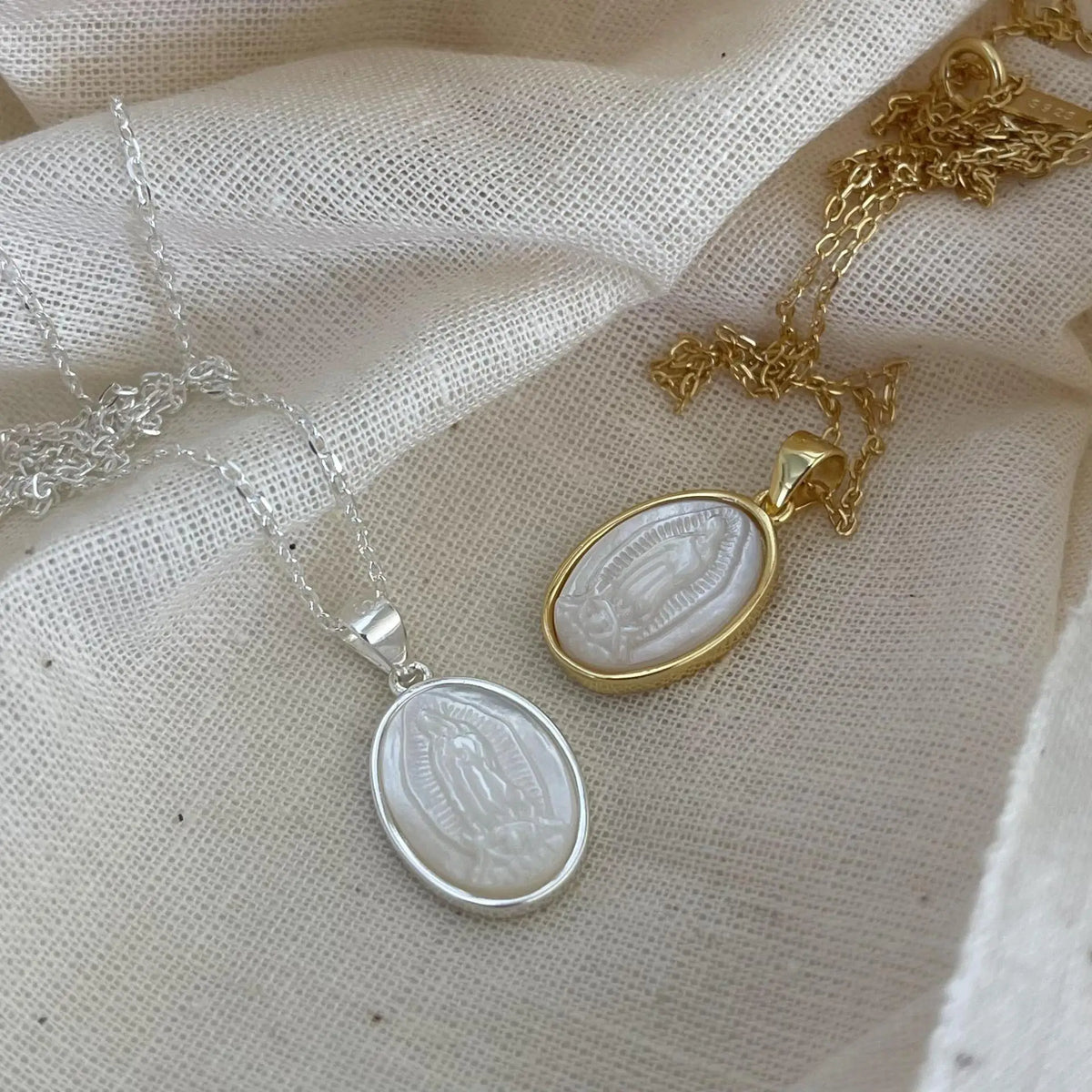 Our Lady of Guadalupe Shell Nacklace