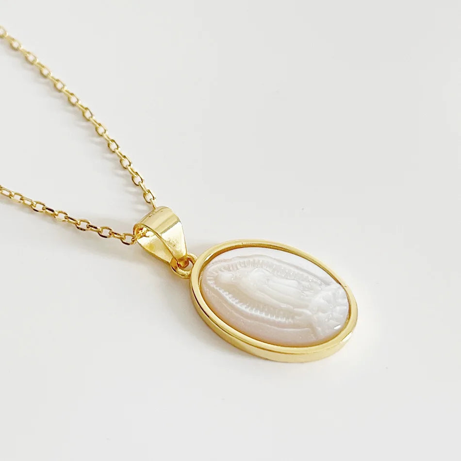 Our Lady of Guadalupe Shell Nacklace
