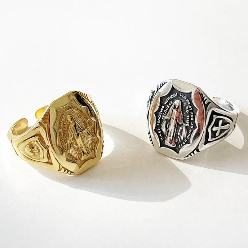 Miraculous Medal Signet Ring