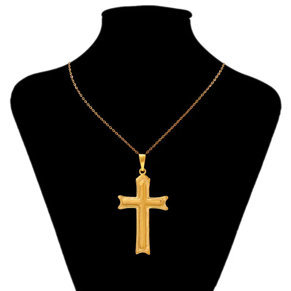 24K Gold Cross Pendant