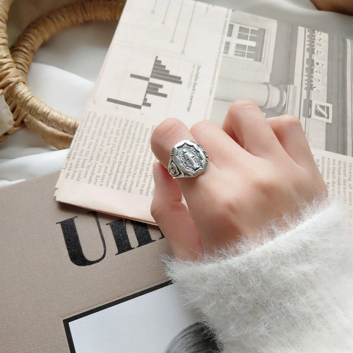 Miraculous Medal Signet Ring