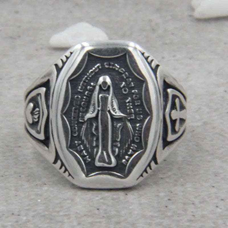 Miraculous Medal Signet Ring