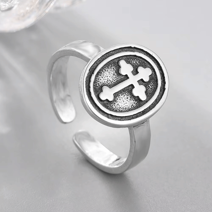 Budded Cross Signet Ring