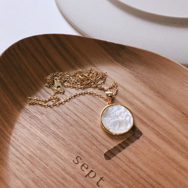 Angel Face Shell Necklace - Cornerstone Jewellery Necklace Christian Catholic Religous fine Jewelry