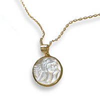 Angel Face Shell Necklace - Cornerstone Jewellery Necklace Christian Catholic Religous fine Jewelry