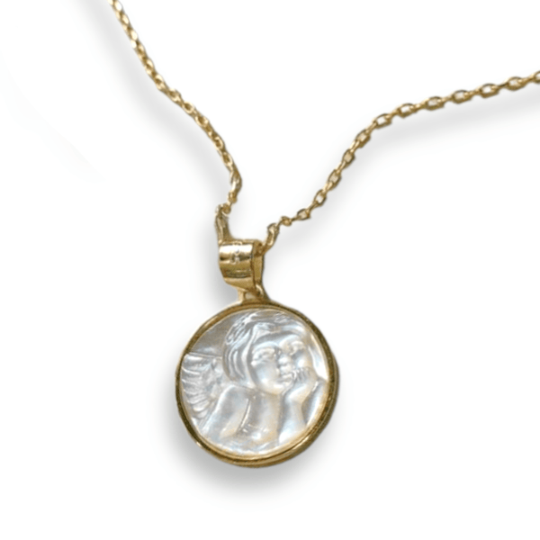 Angel Face Shell Necklace - Cornerstone Jewellery Necklace Christian Catholic Religous fine Jewelry