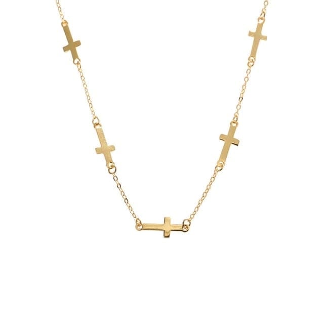 Nordic Cross Choker - Cornerstone Jewellery Default Title Necklace Christian Catholic Religous fine Jewelry