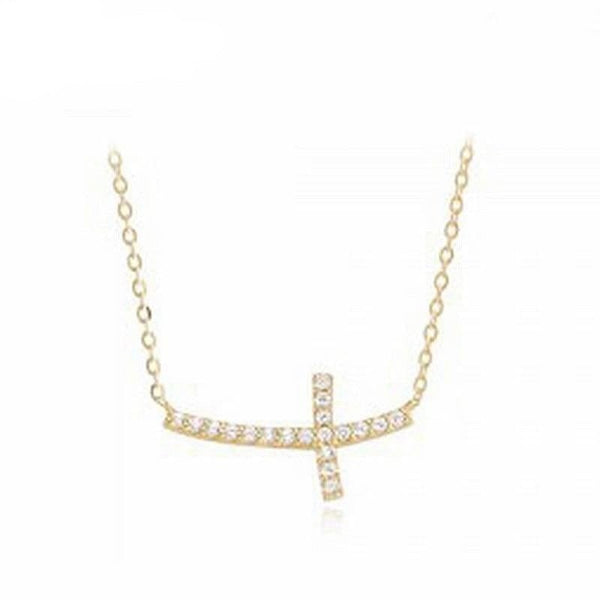 Nordic Cross Diamond Necklace - Cornerstone Jewellery Necklace Christian Catholic Religous fine Jewelry
