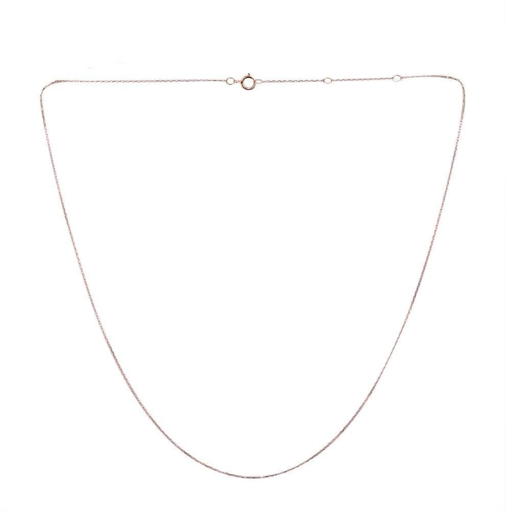 14K Gold Cable Chain - Cornerstone Jewellery Rose Gold Necklace Christian Catholic Religous fine Jewelry