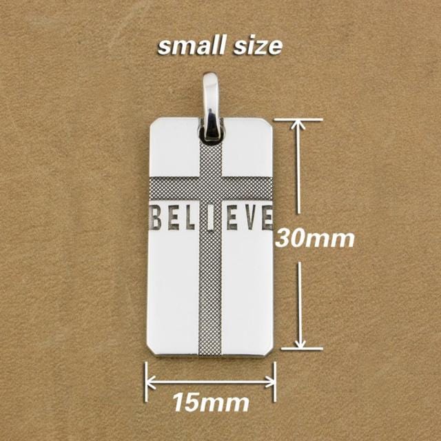 Believe Pendant Necklace - Cornerstone Jewellery Size Small Pendant Only Necklace Christian Catholic Religous fine Jewelry