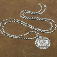 Son of God Pendant Necklace - Cornerstone Jewellery with 24inch Steel N Necklace Christian Catholic Religous fine Jewelry
