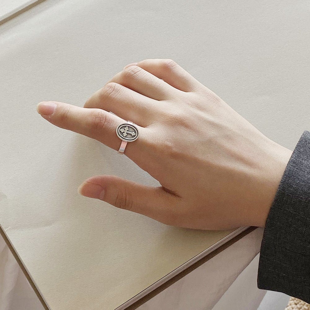 Budded Cross Signet Ring - Cornerstone Jewellery Rings Christian Catholic Religous fine Jewelry