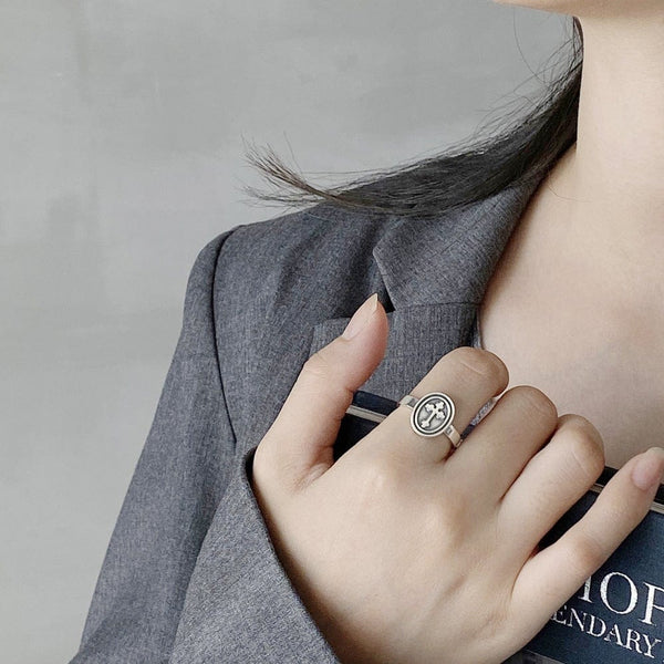 Budded Cross Signet Ring - Cornerstone Jewellery Rings Christian Catholic Religous fine Jewelry