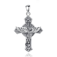 Saint Michael Cross Pendant Necklace