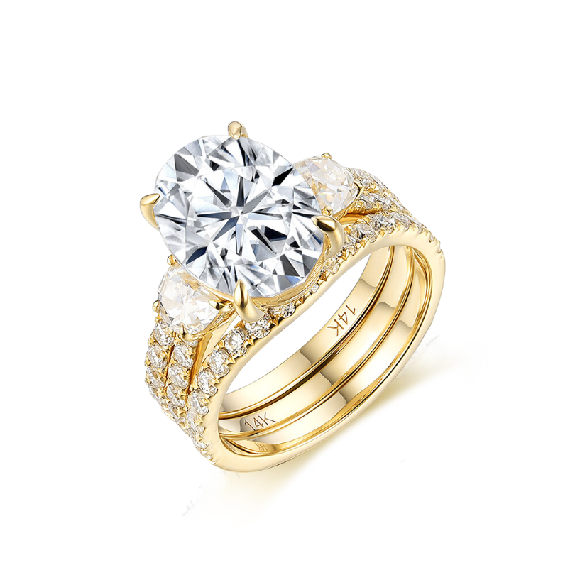 Betrothed Moissanite Curved Band Enhancer Ring