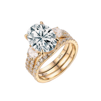 Betrothed 6CT Moissanite 3-Stone Ring