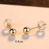 18K Gold Sphere Studs