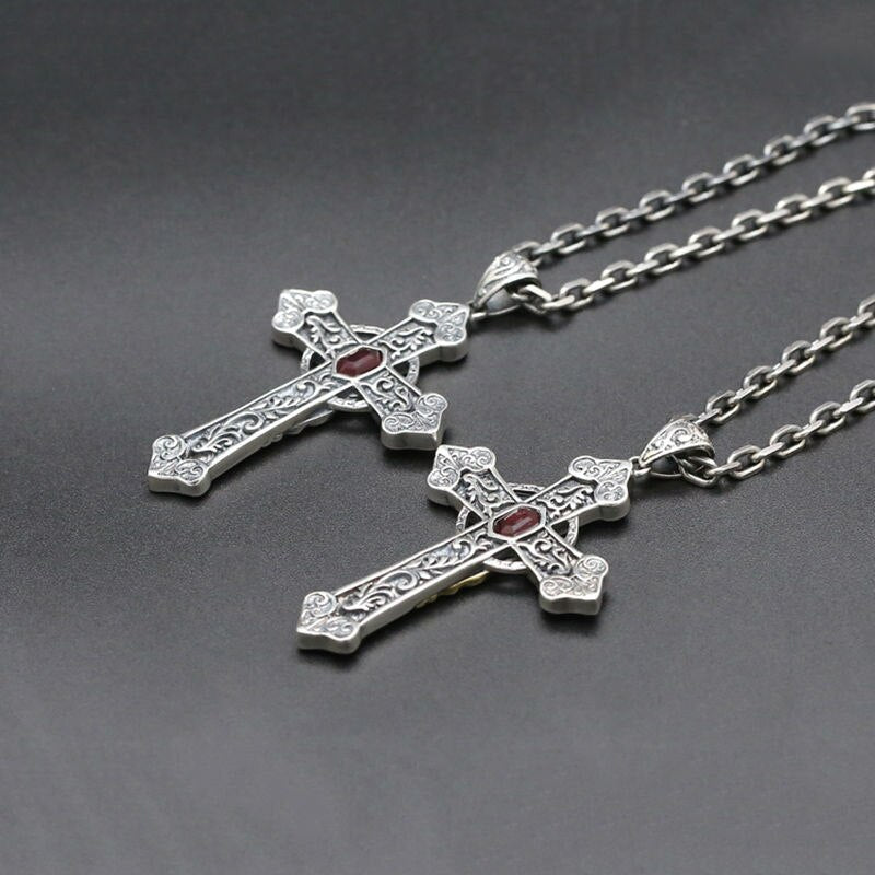 Virgin Mary Reversible Cross Pendant