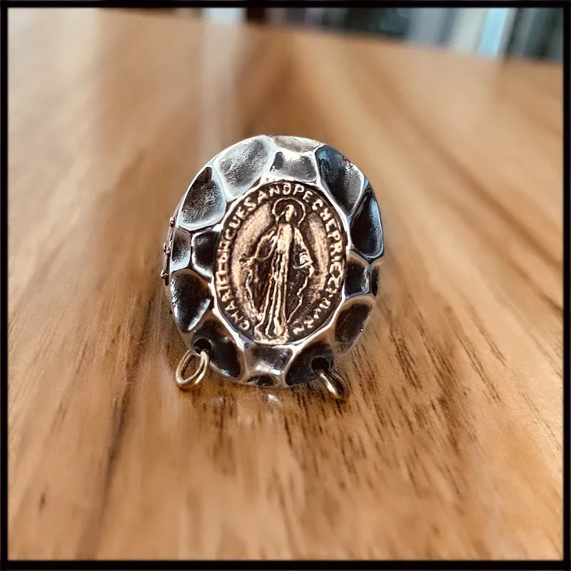 Miraculous Medal Men's Large Ring