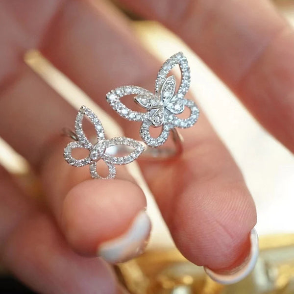 Diamond Butterfly Ring