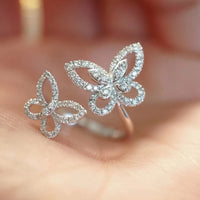 Diamond Butterfly Ring