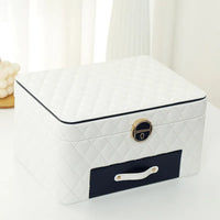 Large Quilted Jewellery Box - Cornerstone Jewellery white Jewelry Box Christian Catholic Religous fine Jewelry