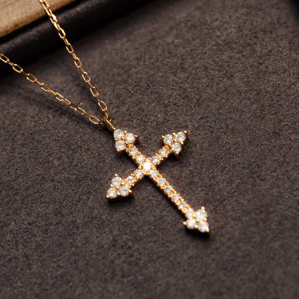 Diamond Orthodox Cross Necklace