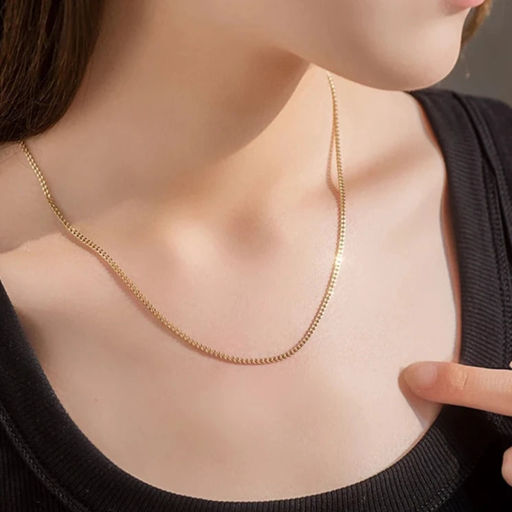 18K Gold Figaro Chain Necklace