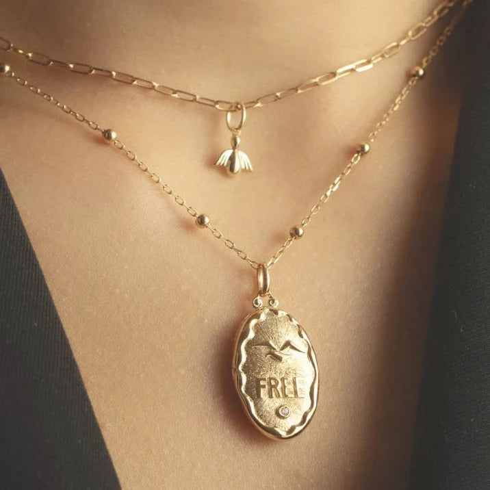 18K Gold Free Indeed Locket