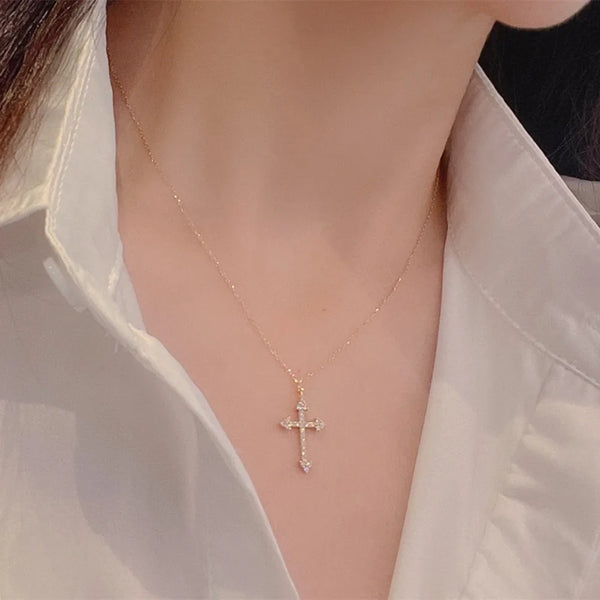 Diamond Orthodox Cross Necklace