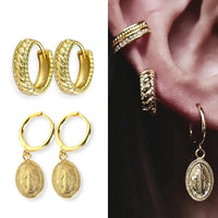 Miraculous Medal Earrings Set