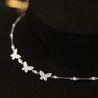 Diamond Butterfly Choker Necklace