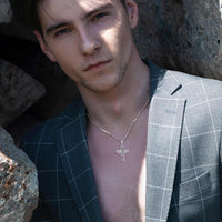 Saint Michael Cross Pendant Necklace