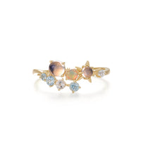 Pleiades Gemstone Constellation Ring