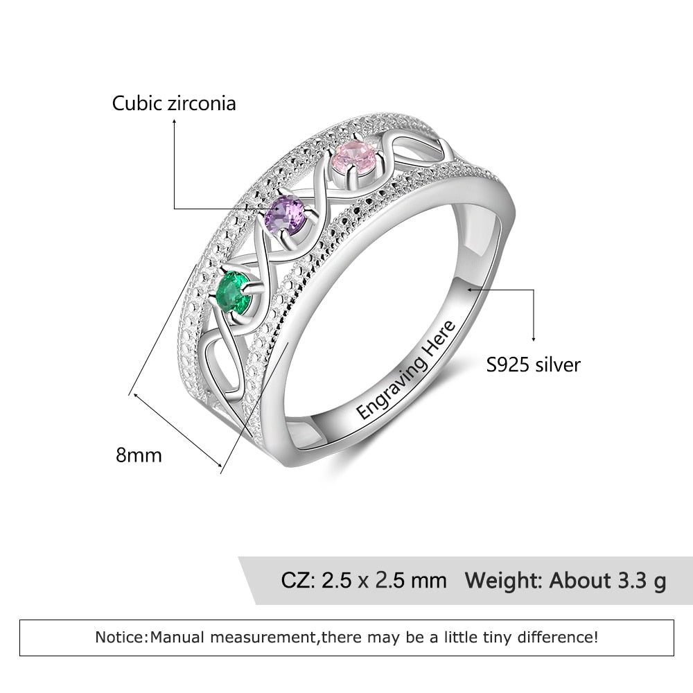 Triune Birthstone Ring - Cornerstone Jewellery Rings Christian Catholic Religous fine Jewelry