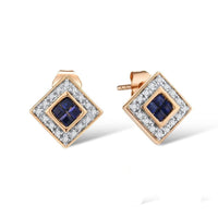 Sapphire Foundation Studs - Cornerstone Jewellery Earrings Christian Catholic Religous fine Jewelry