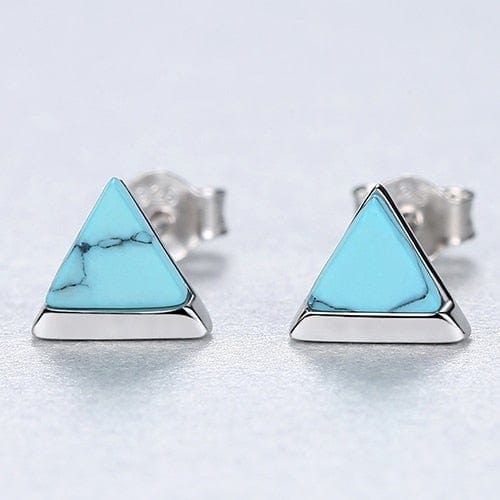 Trinity Turquoise Studs - Cornerstone Jewellery Default Title Earrings Christian Catholic Religous fine Jewelry