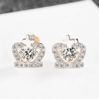 Royal Priesthood Pave Studs - Cornerstone Jewellery White Earrings Christian Catholic Religous fine Jewelry