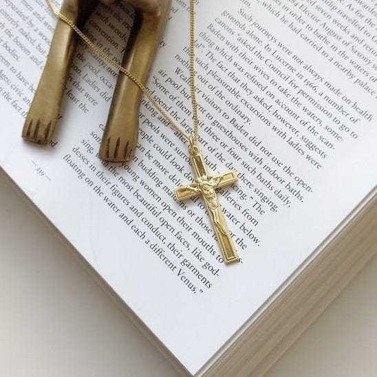 Crucifix Necklace - Cornerstone Jewellery Necklace Christian Catholic Religous fine Jewelry