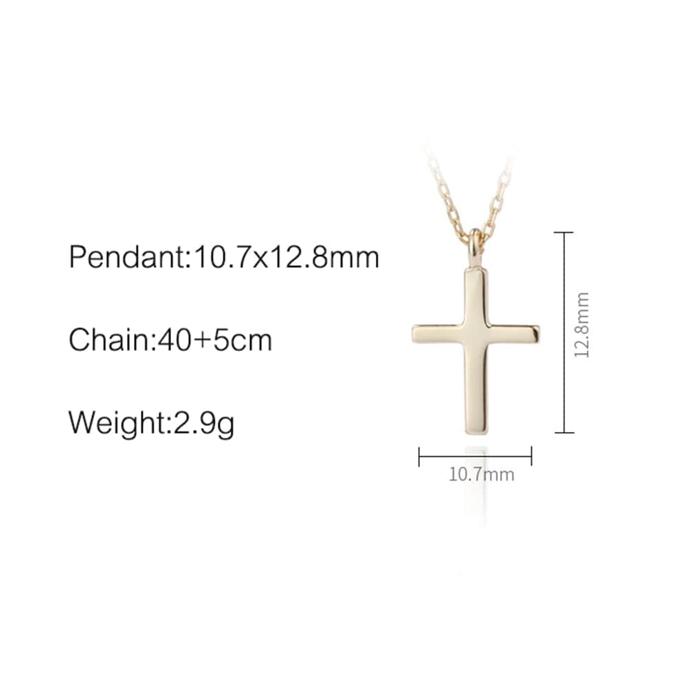 Faithful Cross Necklace Gold - Cornerstone Jewellery Necklace Christian Catholic Religous fine Jewelry