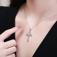 Majestic Cross Diamond Necklace - Cornerstone Jewellery Necklace Christian Catholic Religous fine Jewelry