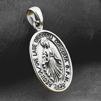 Miraculous Medal Large Pendant Necklace - Cornerstone Jewellery Necklace Christian Catholic Religous fine Jewelry