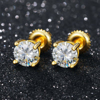 Beloved Solitaire Studs - Cornerstone Jewellery Yellow Gold / 0.3 Carat (4mm) Earrings Christian Catholic Religous fine Jewelry