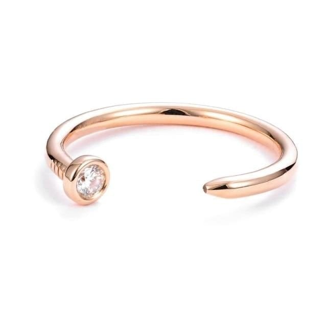 Nail Ring - Cornerstone Jewellery 7 / Rose Gold Rings Christian Catholic Religous fine Jewelry