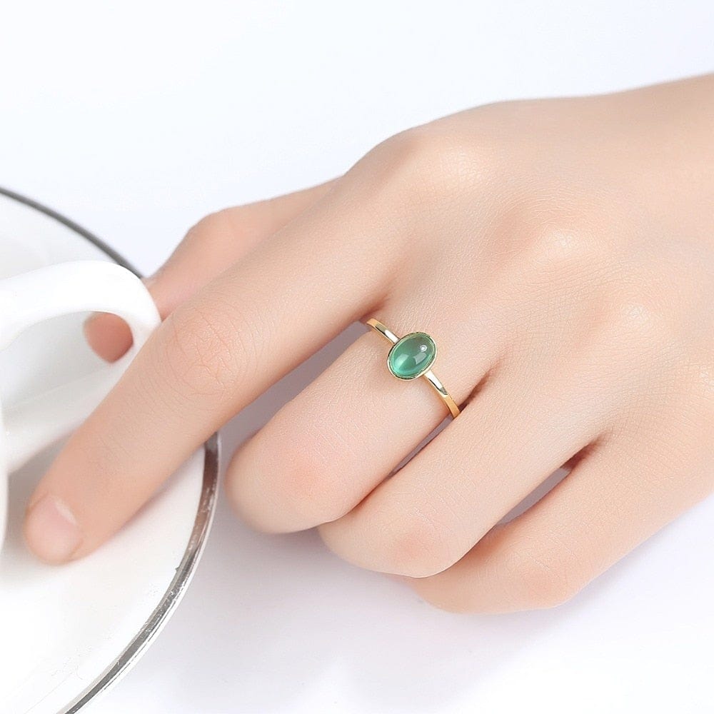 Emerald Cabochon Ring - Cornerstone Jewellery Rings Christian Catholic Religous fine Jewelry