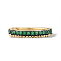 Emerald Milgrain Stacking Ring - Cornerstone Jewellery Rings Christian Catholic Religous fine Jewelry