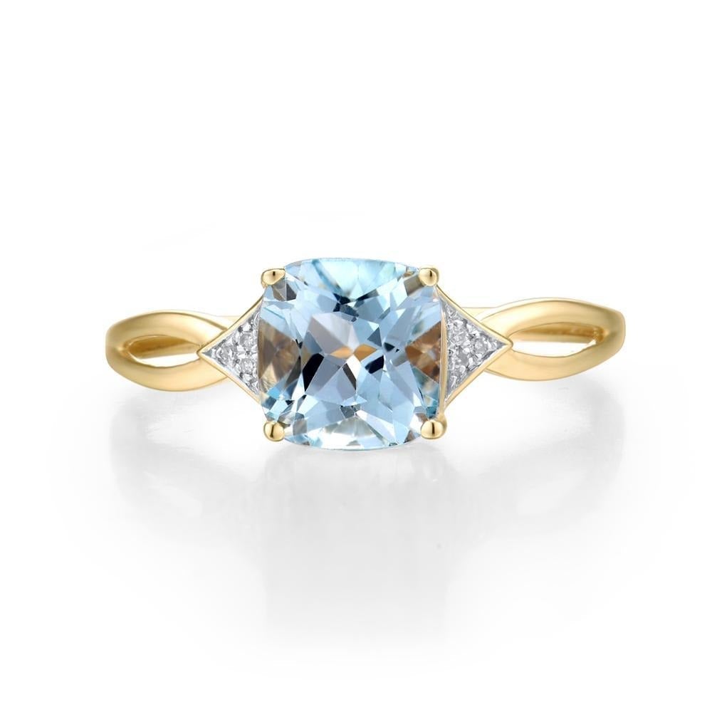 Four Corners Topaz Ring - Cornerstone Jewellery Rings Christian Catholic Religous fine Jewelry