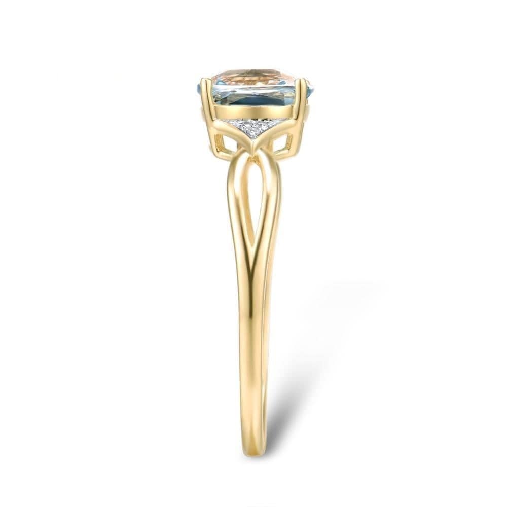 Four Corners Topaz Ring - Cornerstone Jewellery Rings Christian Catholic Religous fine Jewelry
