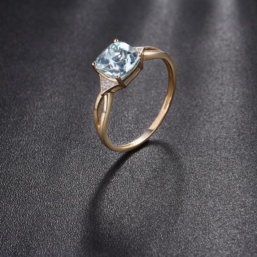 Four Corners Topaz Ring - Cornerstone Jewellery Rings Christian Catholic Religous fine Jewelry