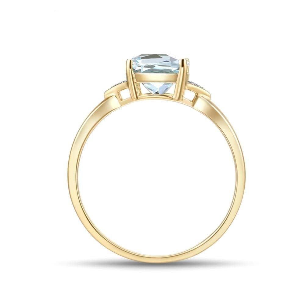 Four Corners Topaz Ring - Cornerstone Jewellery Rings Christian Catholic Religous fine Jewelry